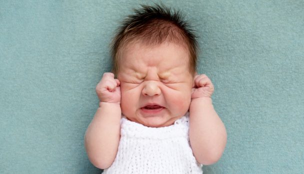 Portrait,Of,Crying,Newborn,Baby.,Emotions,Of,Discontent.,Colic.,Selective